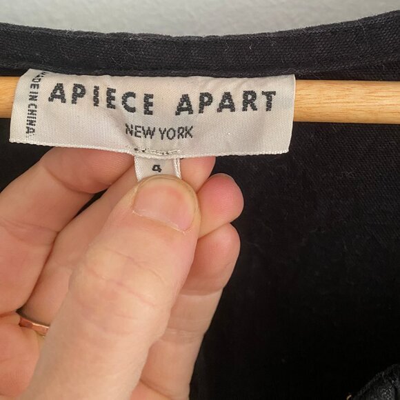 ✨ Apiece Apart Black Puff Sleeve Wide Leg Jumpsuit – Size 4 ✨ - Picture 11 of 15